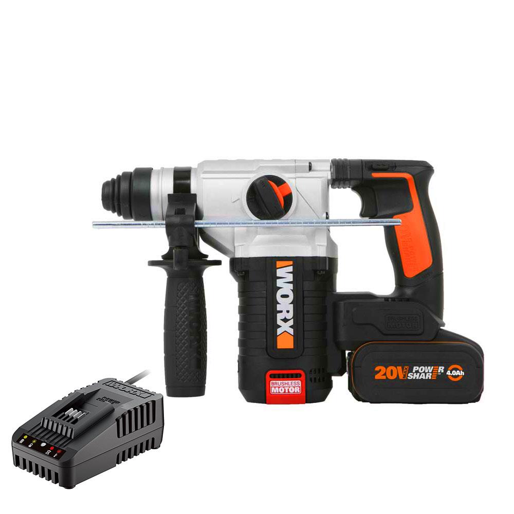 WORX WX380.9C 20Volt 2.0Ah. 2.2J Li-ion Tek Akülü Şarjlı Profesyonel SDS-Plus Pnömatik Kırıcı/Delici - . Görsel