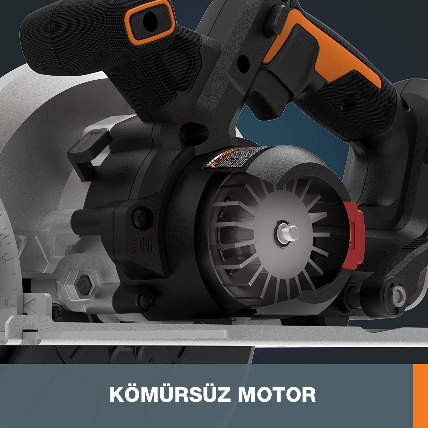 WORX WX520 20Volt 4.0Ah. Li-ion Kömürsüz Profesyonel Daire Testere - . Görsel