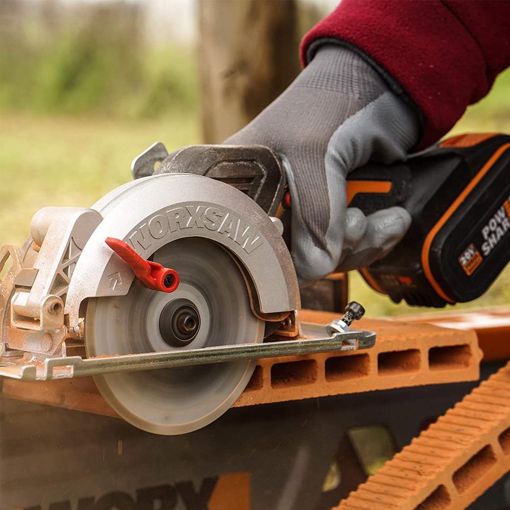 WORX WX531 20Volt 2.0Ah. Li-ion 120mm Kömürsüz Profesyonel Çok Amaçlı Daire Testere - . Görsel