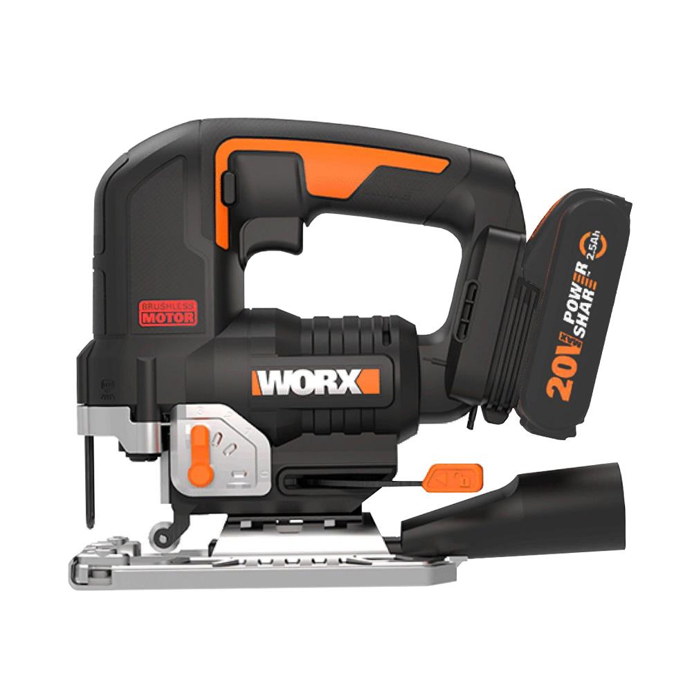WORX WX542 20Volt 2.5Ah. Li-ion Tek Akülü Profesyonel Kömürsüz Şarjlı Dekupaj Testere - . Görsel