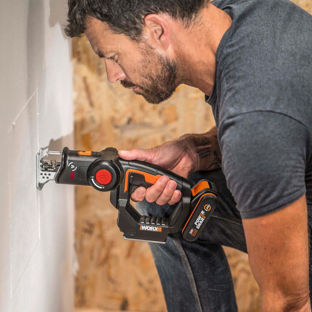 WORX WX550.9 20Volt Profesyonel Dekupaj ve Tilki Kuyruğu Testere (Akü Dahil Değildir) - . Görsel