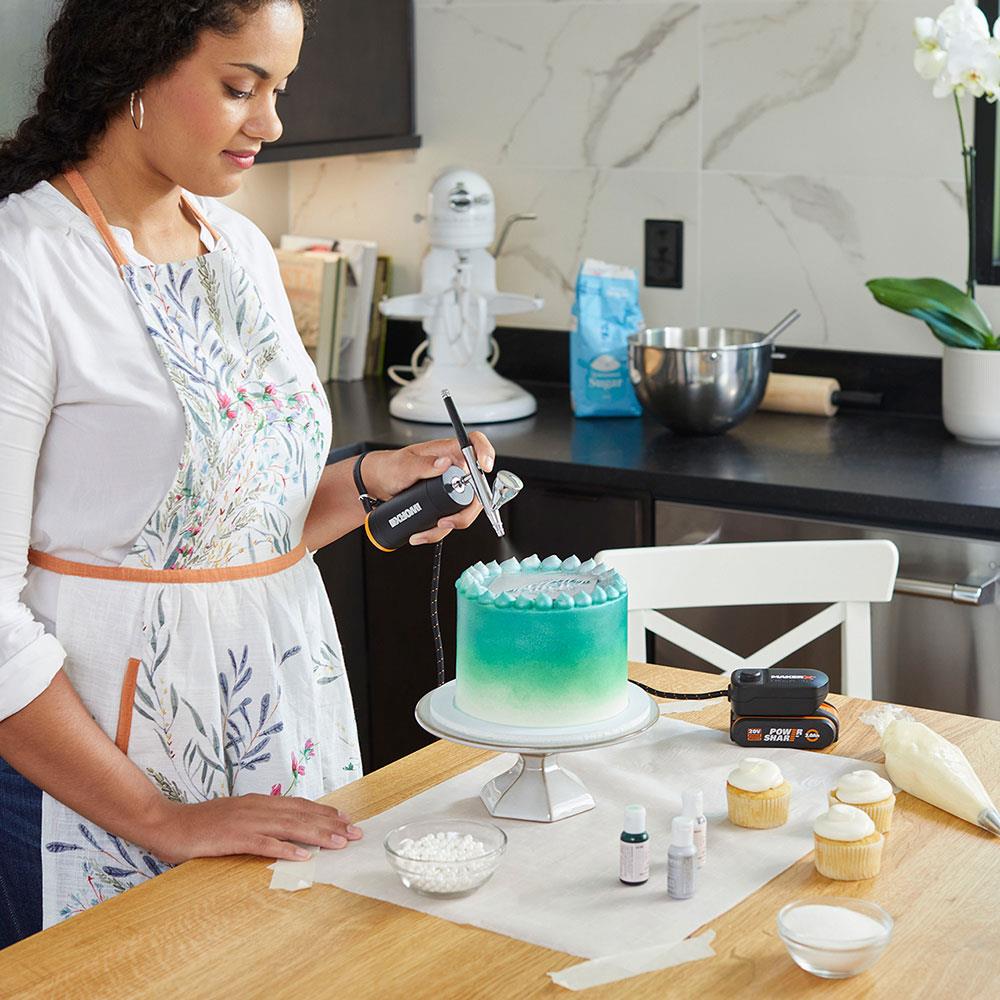 WORX WX742.9 MAKERX 20Volt Profesyonel Mini Air Brush Boya Tabancası (Akü Dahil Değildir) - . Görsel