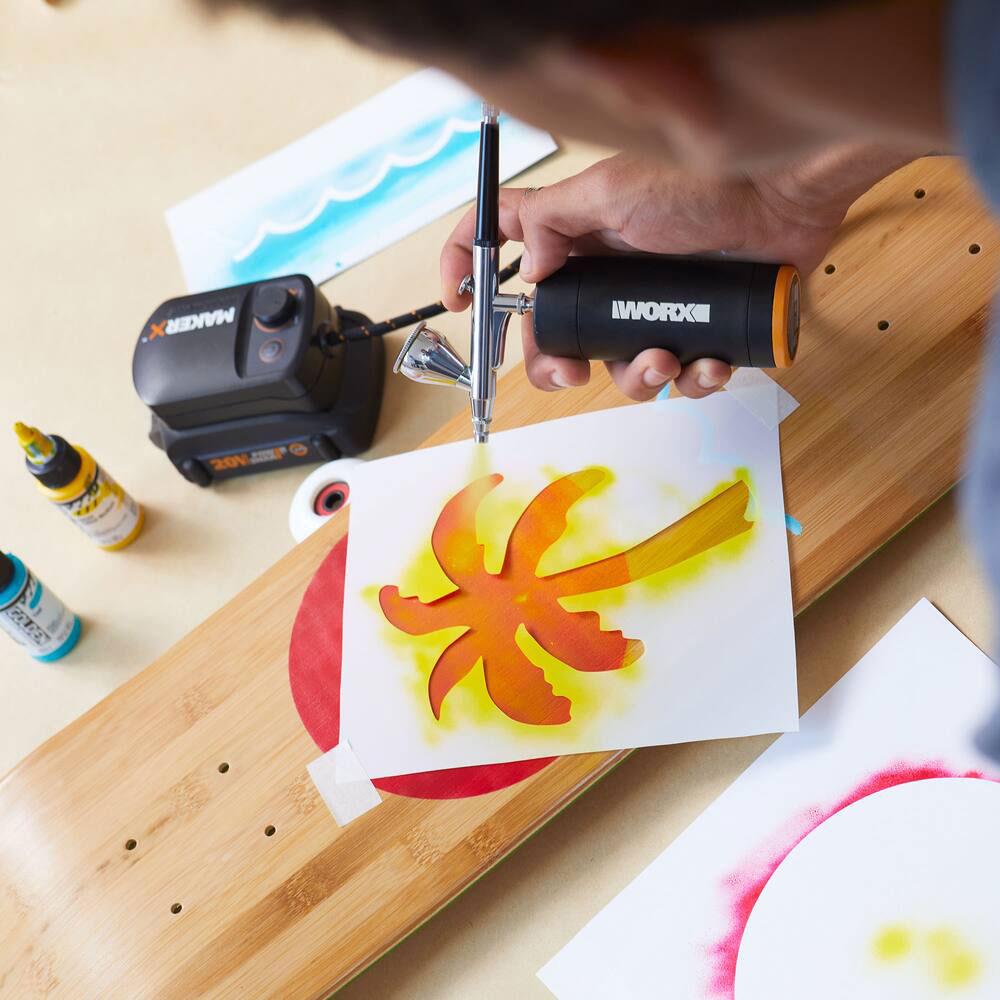 WORX WX742.9 MAKERX 20Volt Profesyonel Mini Air Brush Boya Tabancası (Akü Dahil Değildir) - . Görsel