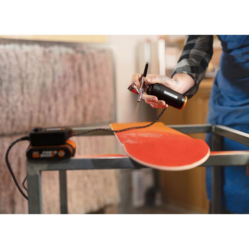 WORX WX742.9 MAKERX 20Volt Profesyonel Mini Air Brush Boya Tabancası (Akü Dahil Değildir) - . Görsel