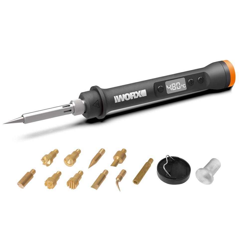 WORX WX744.9 MAKERX 20Volt Profesyonel Dijital Lehim Tabancası + 12 Aksesuar (Akü Dahil Değildir) - . Görsel