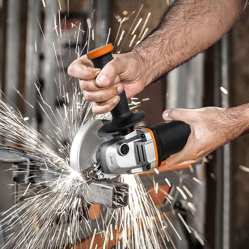 WORX WX803 20Volt 2.0/4.0 Ah. Li-ion Çift Akülü 125mm Profesyonel Şarjlı Avuç Taşlama - . Görsel