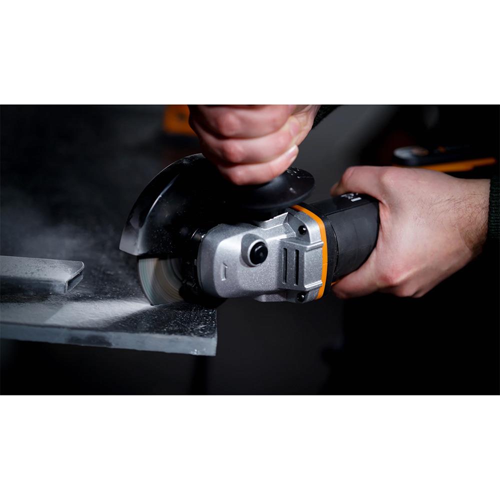 WORX WX803 20Volt 2.0/4.0 Ah. Li-ion Çift Akülü 125mm Profesyonel Şarjlı Avuç Taşlama - . Görsel