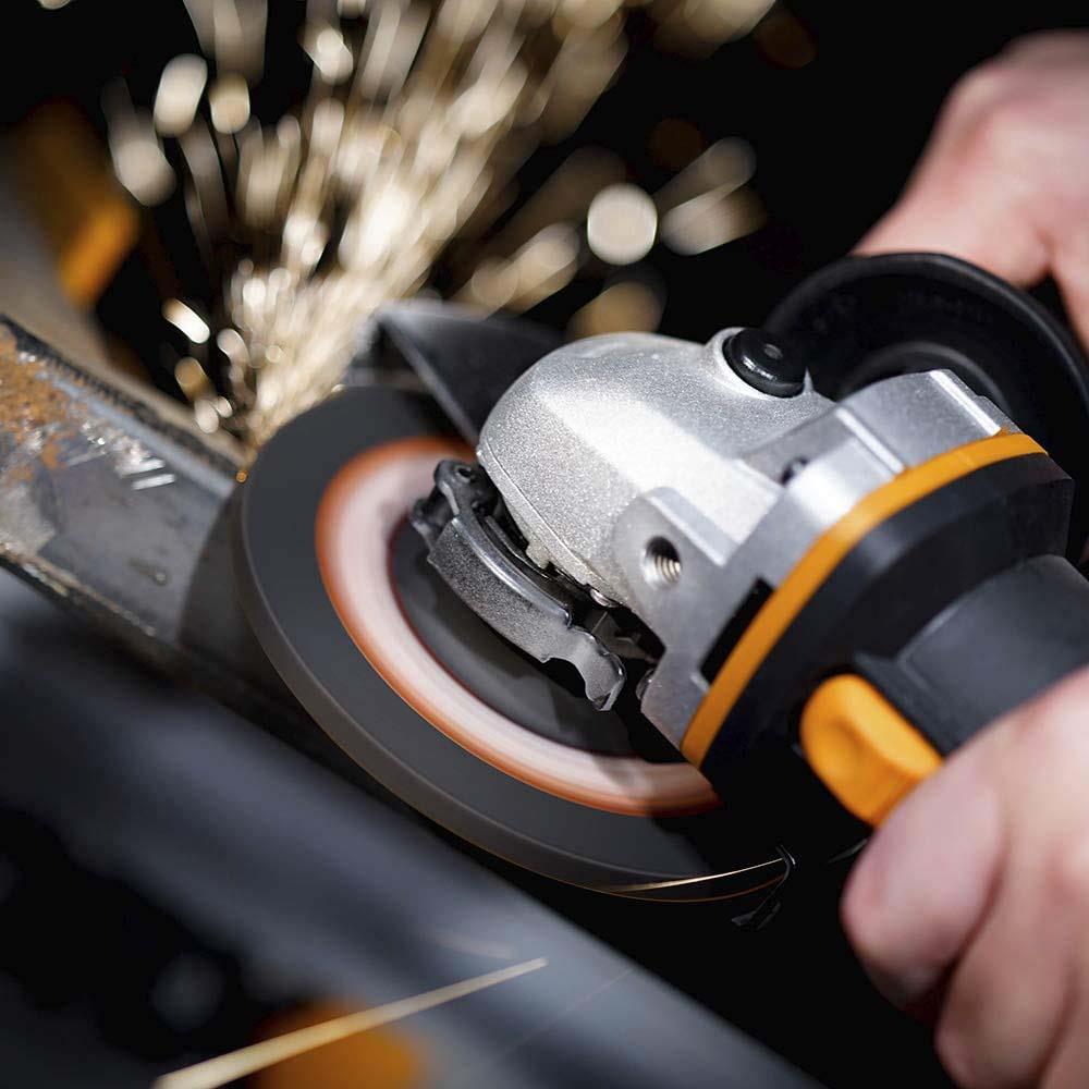 WORX WX803 20Volt 2.0/4.0 Ah. Li-ion Çift Akülü 125mm Profesyonel Şarjlı Avuç Taşlama - . Görsel