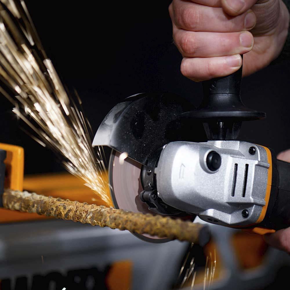 WORX WX803 20Volt 2.0/4.0 Ah. Li-ion Çift Akülü 125mm Profesyonel Şarjlı Avuç Taşlama - . Görsel